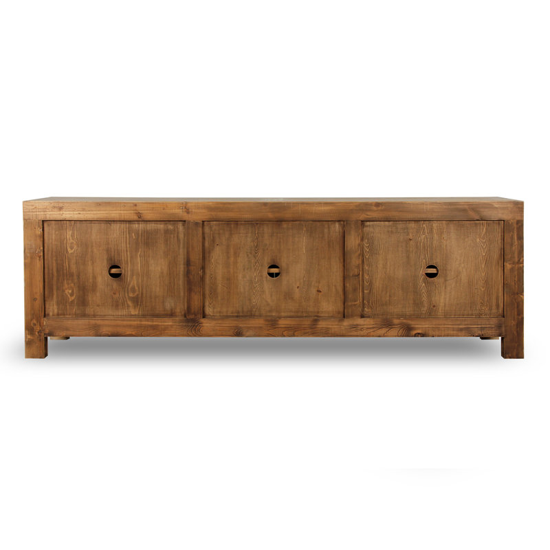 Quinta Brown Pine Wood 6 Door Cabinet
